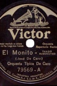 El Monito, 1925, label on shellac